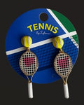 Tennis Racket and Ball Earrings